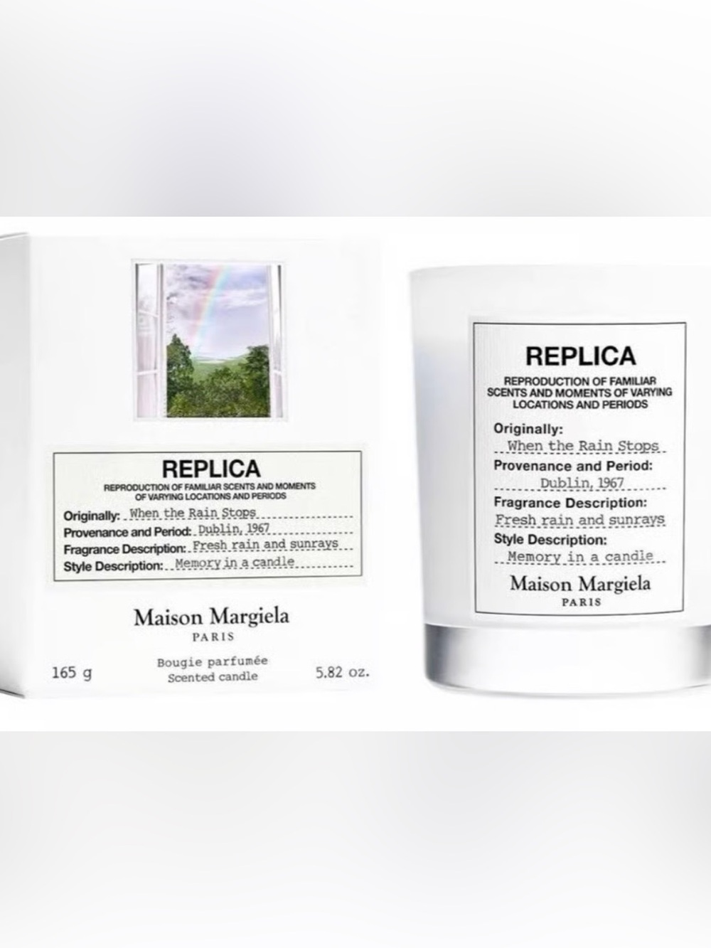 NIB Maison Margiela Replica scented candle When the Rain Stops